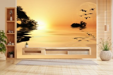 AVALON |  Carta da parati paesaggio con alba luminosa